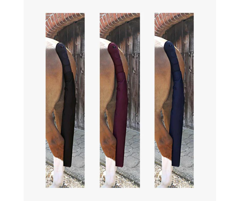 Premier Equine Padded Tail Guard with Tail Bag - Burgundy-1
